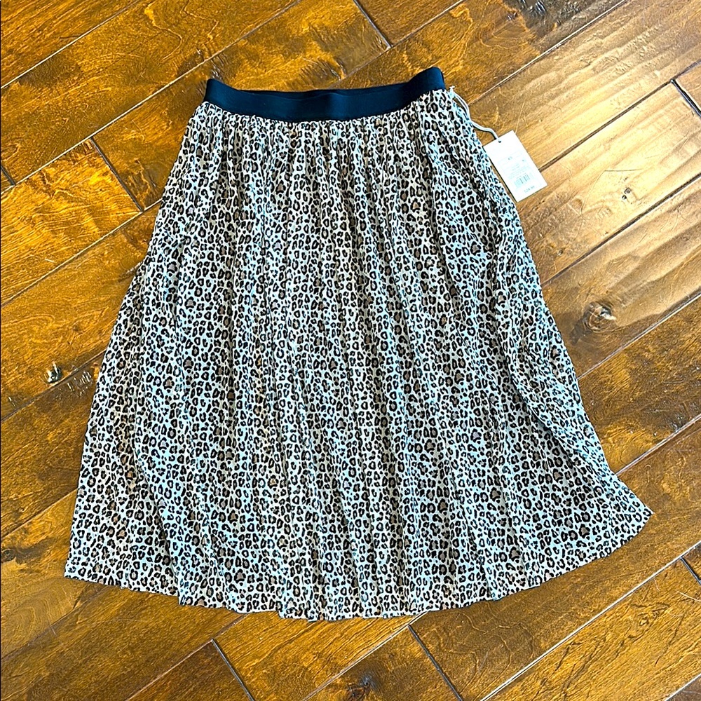 a new day Black and Brown Animal Print Skirt